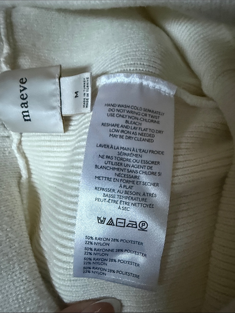 Maeveš¤š¤ Cream Wide-Leg Knit Drawstring Pants - Picture 8 of 9